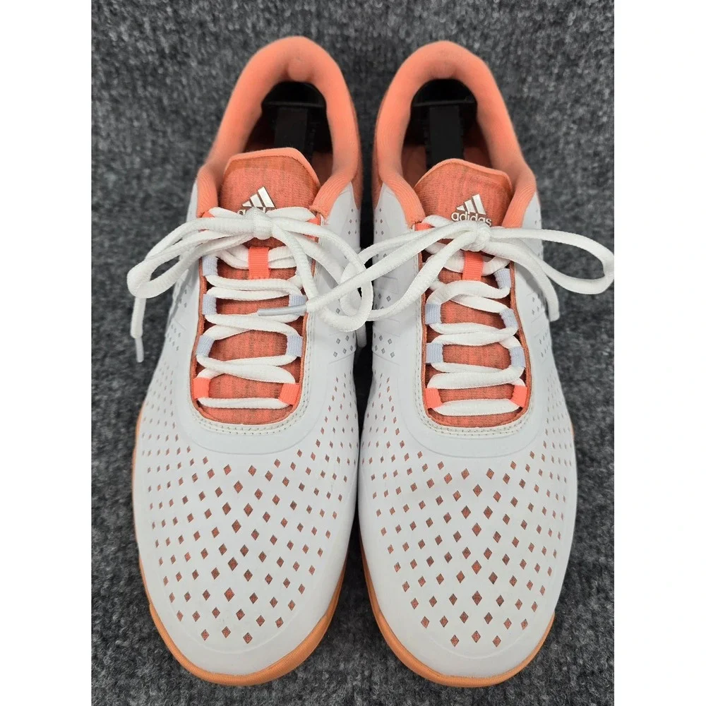 Adidas Adipure Sport Golf Shoes Women's‎ 10 White Orange Spikeless Resort DA9133